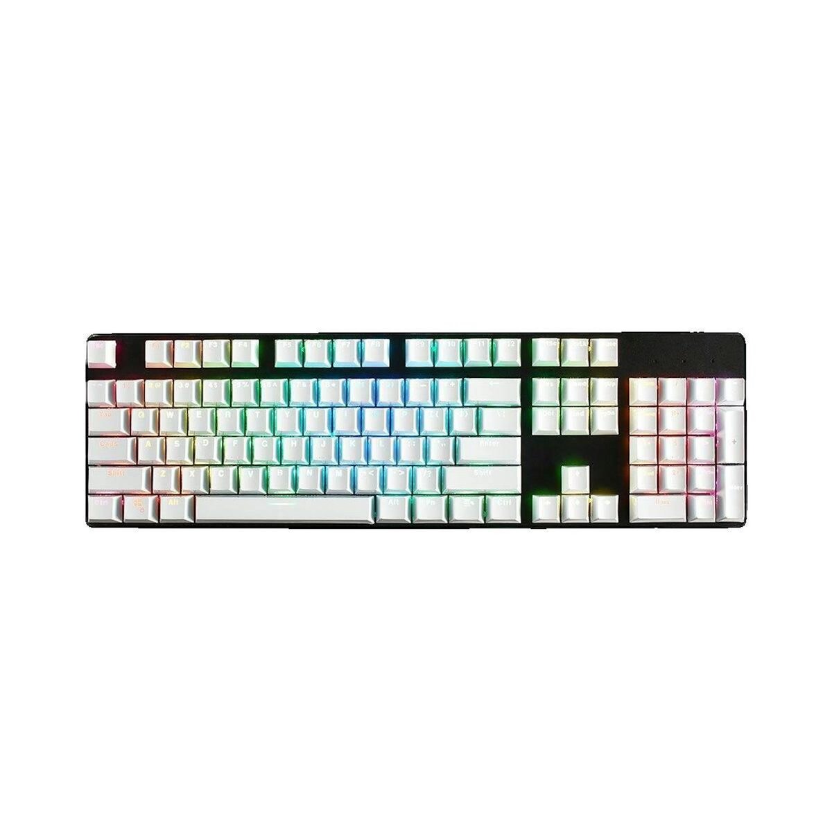 GLORIOUS PC GAMING RACE Capuchons de Clavier Gaming Glorious ABS Blanc avec Légendes Transparentes
