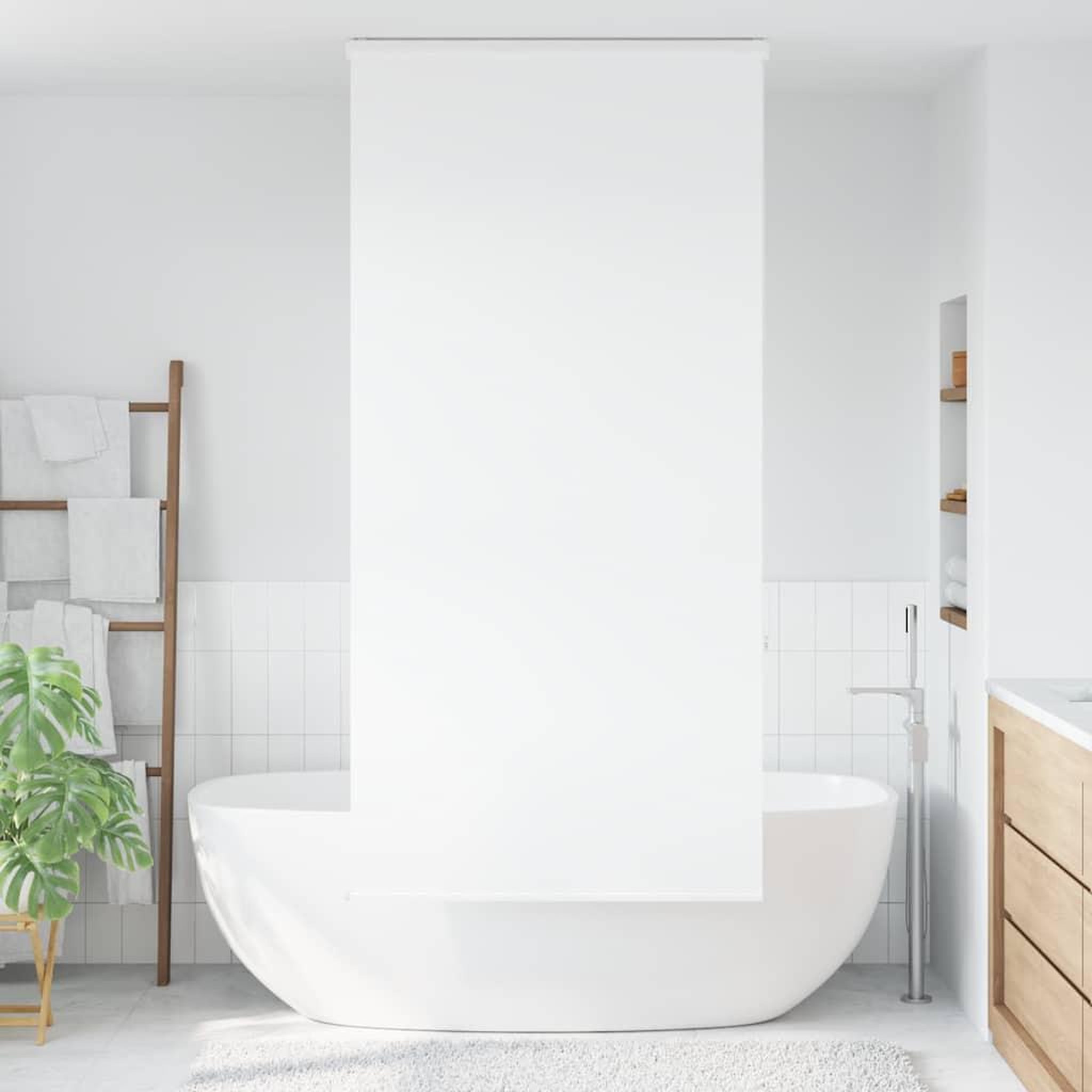Voir la diapositive 2 : VIDAXL Store enrouleur de douche avec cassette largeur du tissu 86 cm