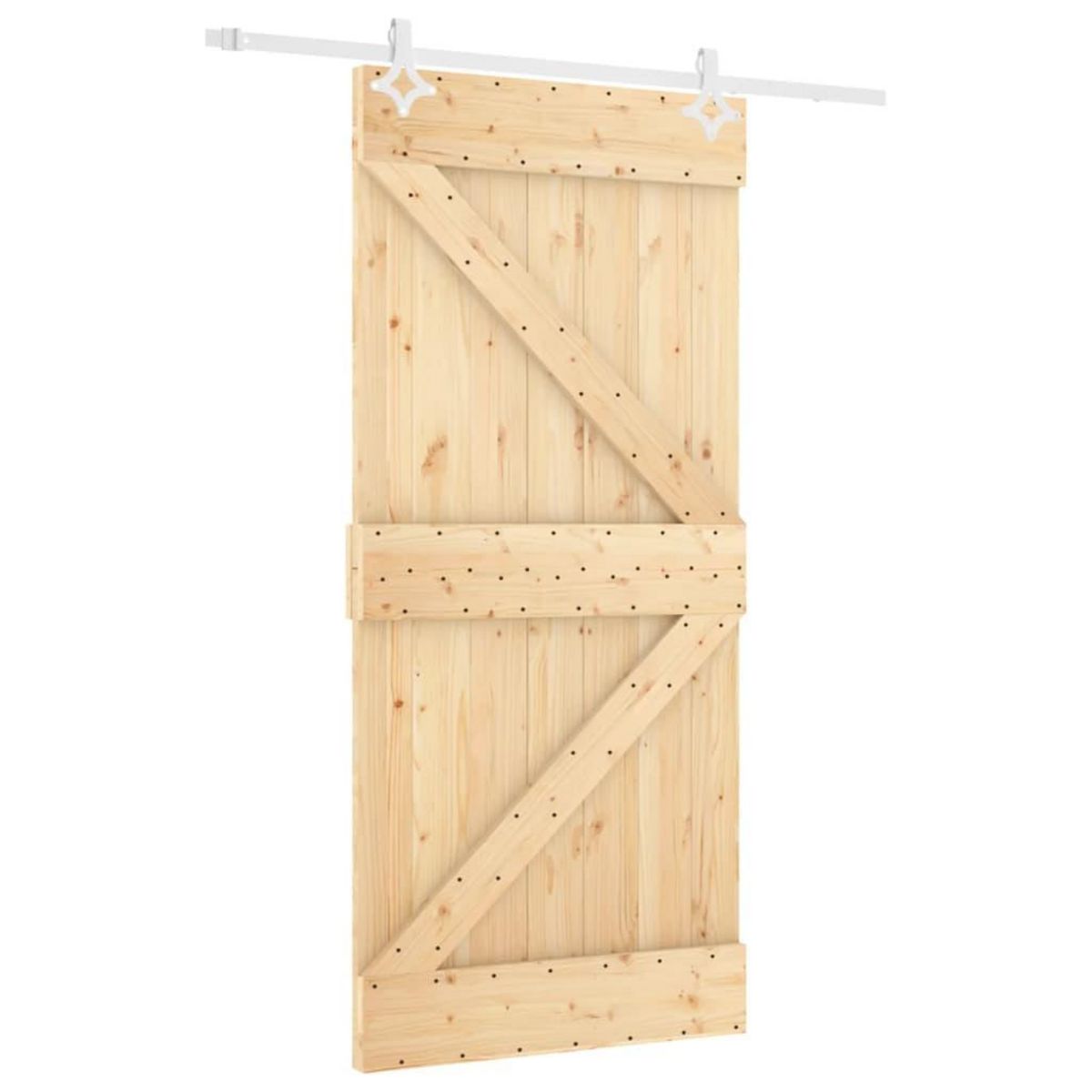 VIDAXL Porte coulissante et kit de quincaillerie 100x210 cm pin massif