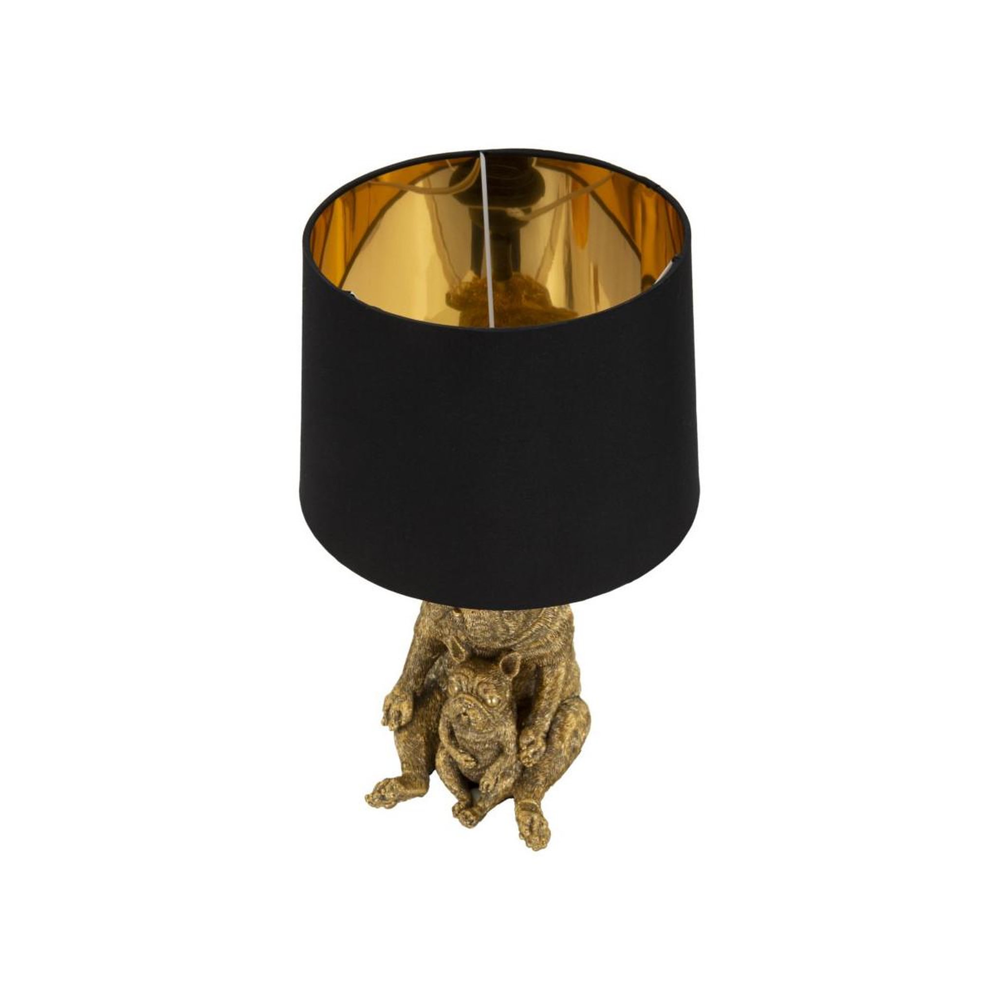 Voir la diapositive 5 : Paris Prix Lampe à poser en résine  chiens  43cm or & noir