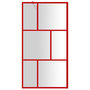 Voir la diapositive 3 : VIDAXL Paroi de douche avec verre ESG transparent rouge 100x195 cm