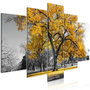 Voir la diapositive 1 : Paris Prix Tableau 5 Panneaux  Autumn in the Park Wide Gold