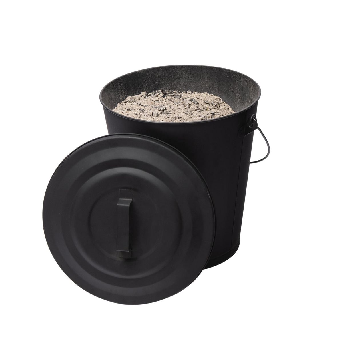 WERKAPRO Seau à cendre en métal avec couvercle WERKA PRO