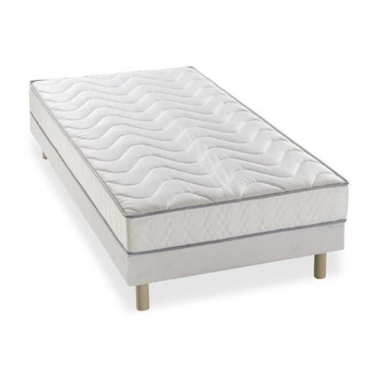 FINLANDEK Ensemble matelas mousse memoire de forme + sommier 90 x 190 - Confort ferme - Epaisseur 16 cm - Hypoallergenique - FINLANDEK Une
