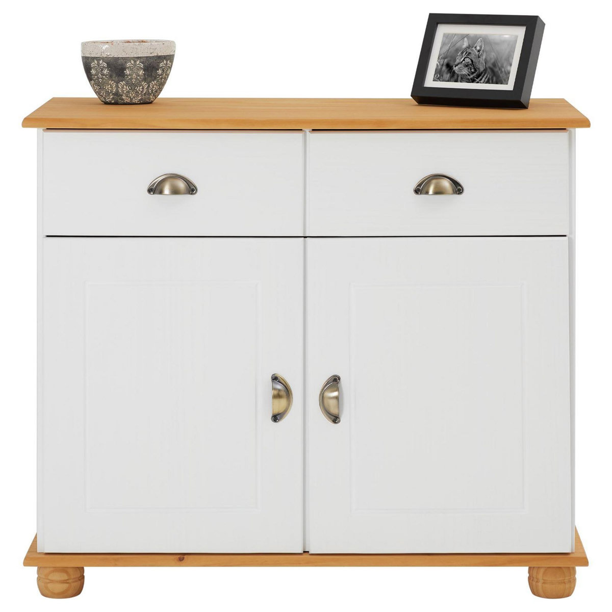 IDIMEX Buffet COLMAR en pin massif, 2 tiroirs et 2 portes