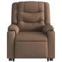 Voir la diapositive 5 : VIDAXL Fauteuil inclinable de massage electrique Marron Tissu