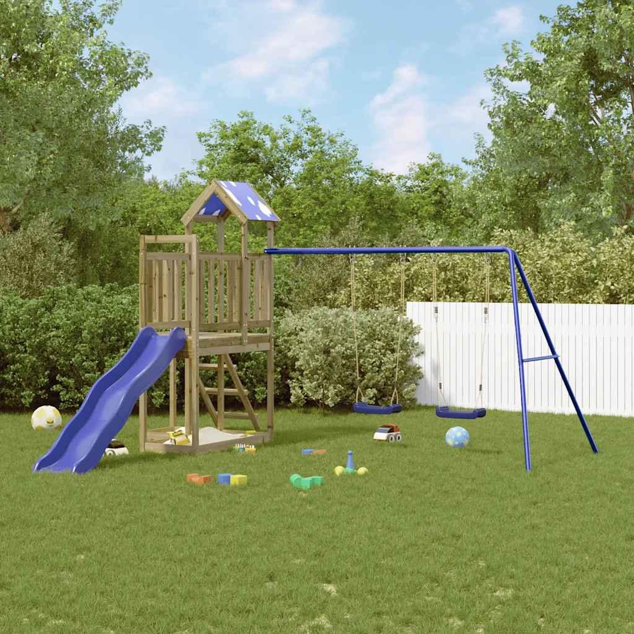 VIDAXL Aire de jeux d'exterieur bois de pin impregne