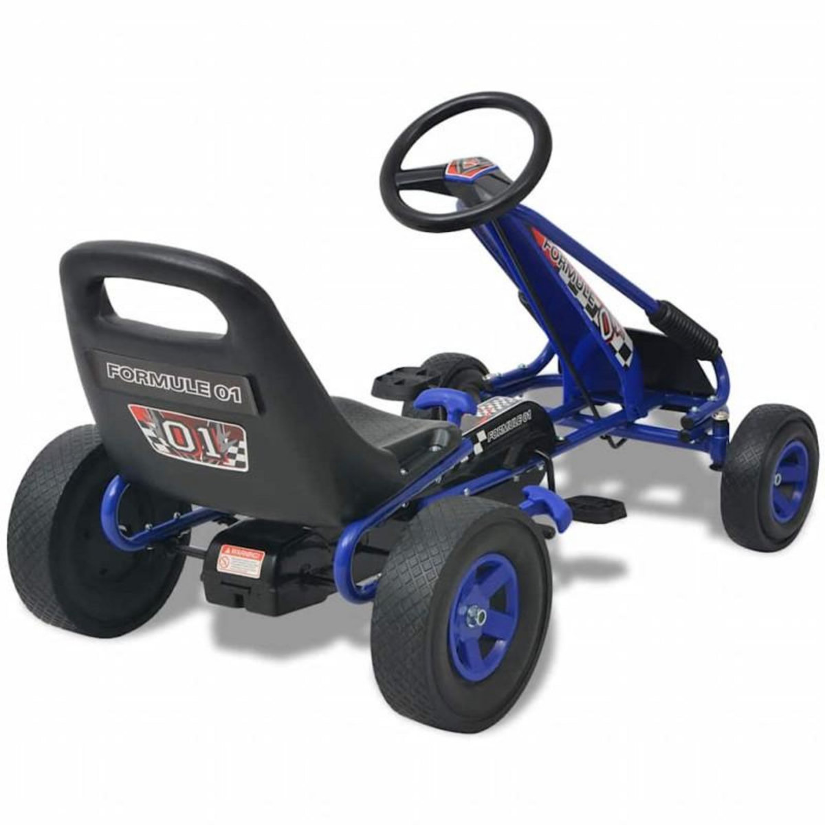 VIDAXL Kart à pédale avec siège ajustable Bleu