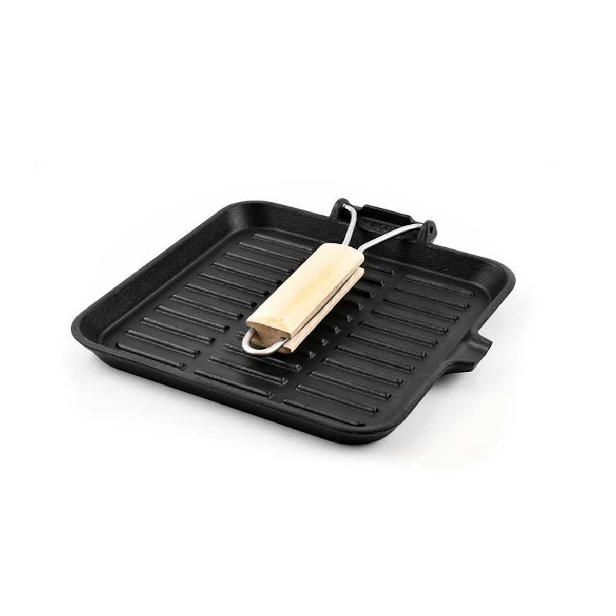 KITCHENCOOK Kitchencook - Grill24 Tfi - Grill Carré Fonte D'aluminium 24 Cm - Revêtement Antiadhésif - Tous Feux Induction