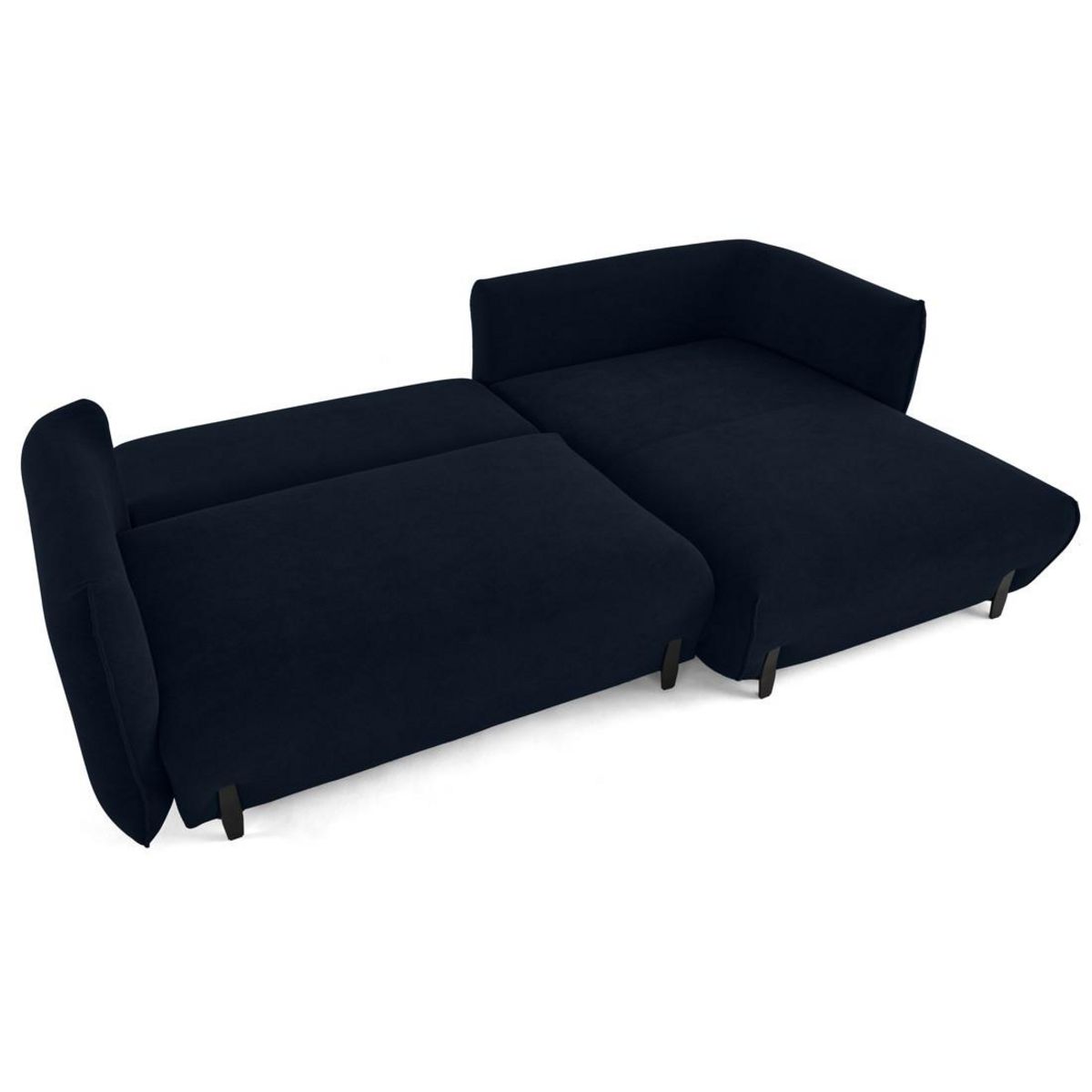 LISA DESIGN Gianni - canapé d'angle droit 4 places convertible avec coffre en tissu