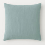 BATON ROUGE Taie d'oreiller 100% gaze de coton lavé bleu givrée. Coloris disponibles : Bleu