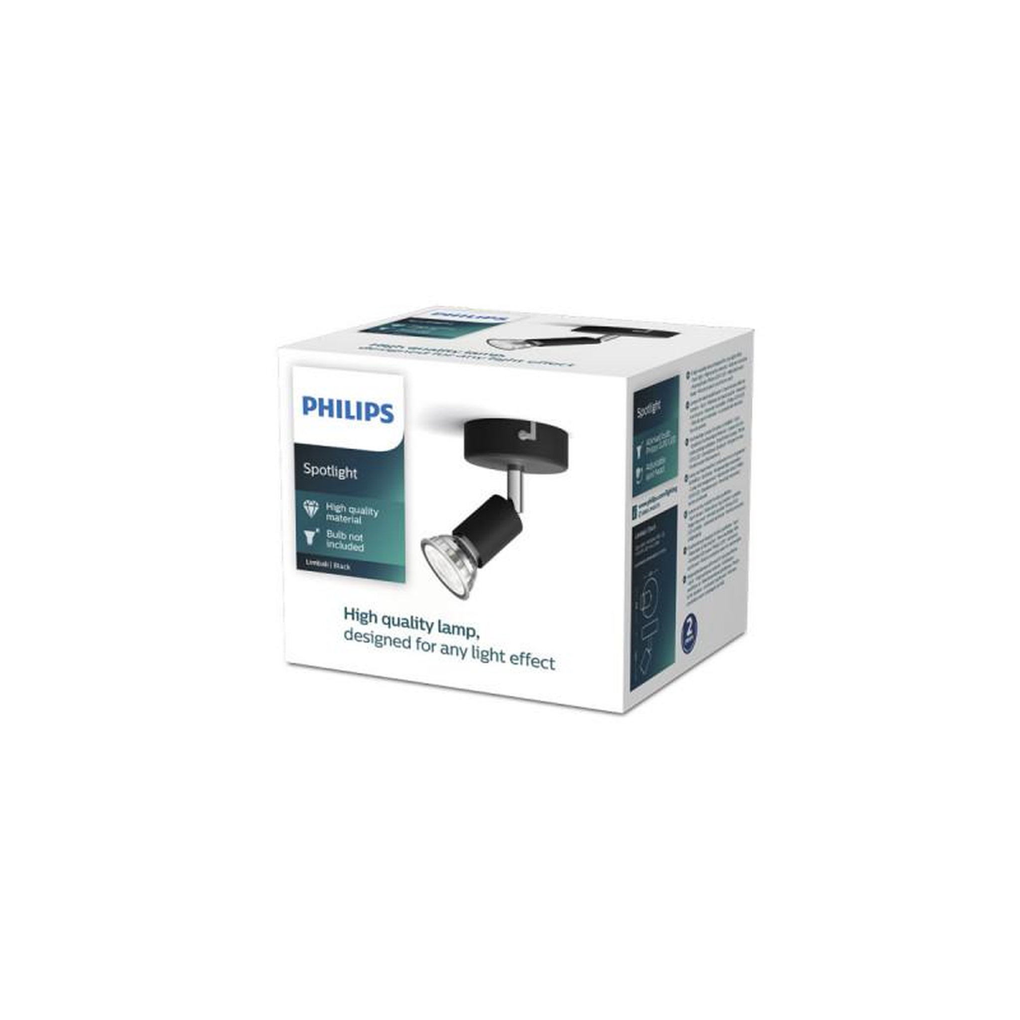 Voir la diapositive 2 : PHILIPS HUE Spot Limbali PHILIPS - GU10 - Noir - Ampoule non incluse