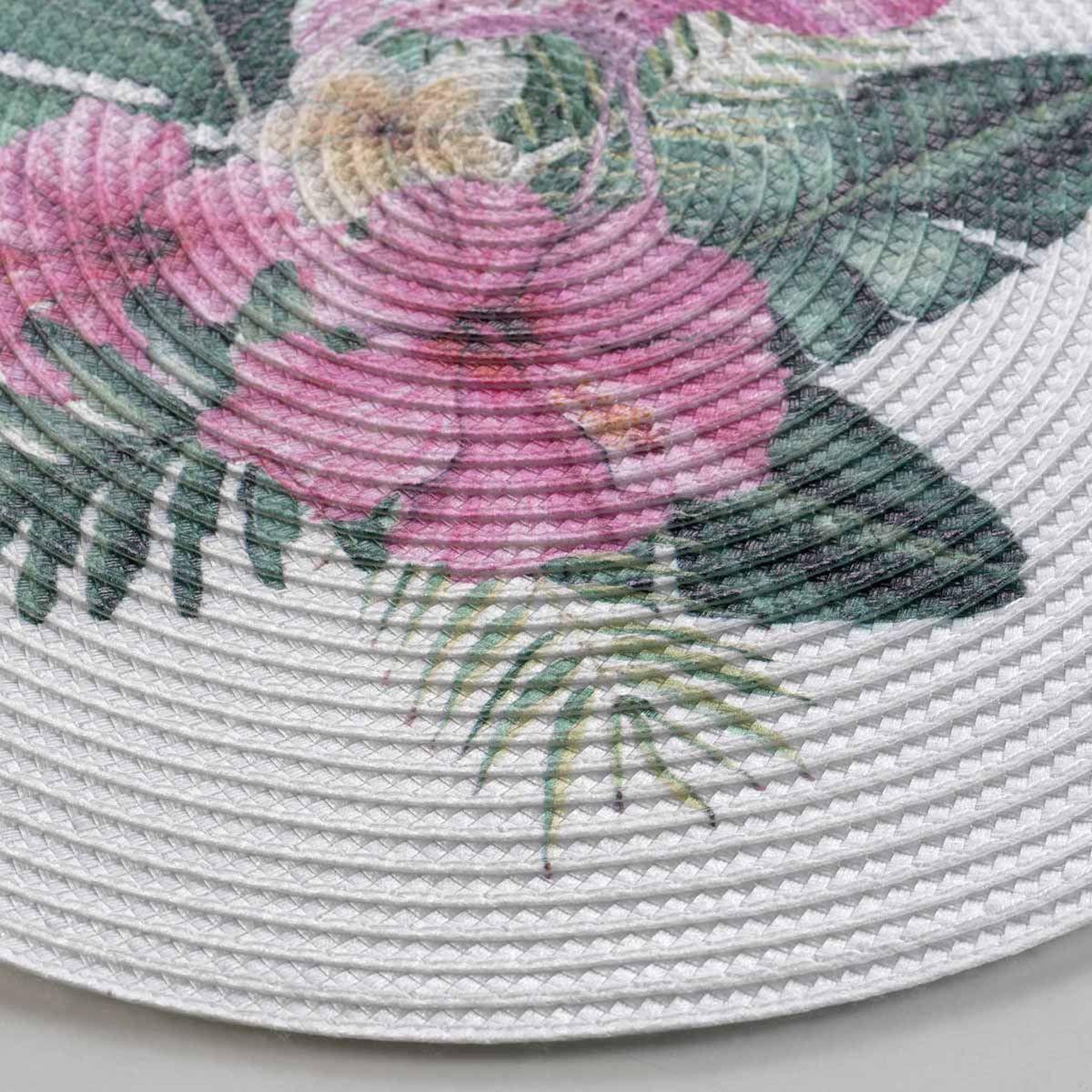 Voir la diapositive 2 : Douceur d'Intérieur Set de table imprimé  flamant  35cm blanc