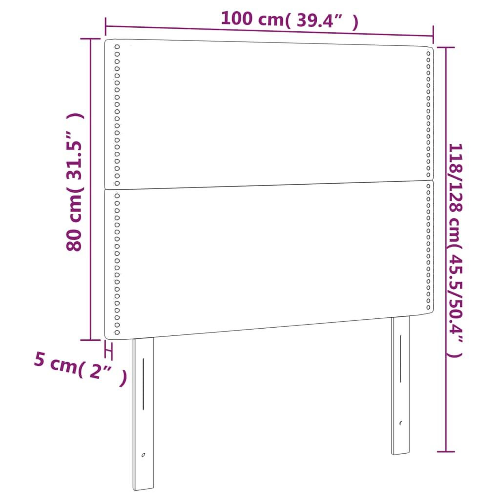 Voir la diapositive 6 : VIDAXL Tetes de lit 2 pcs Gris fonce 100x5x78/88 cm Tissu