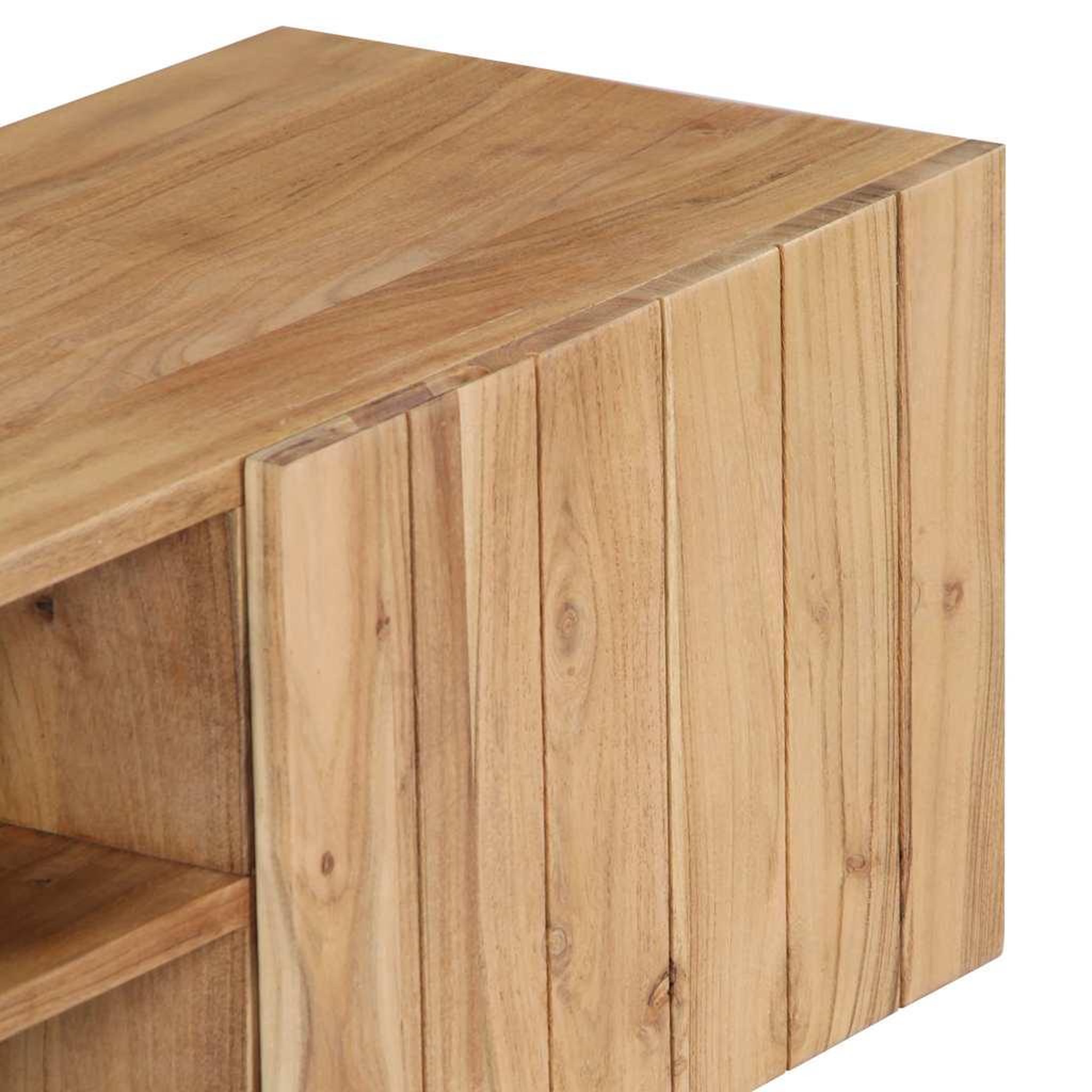 Voir la diapositive 5 : VIDAXL Meuble tv 140x30x45 cm bois d'acacia massif