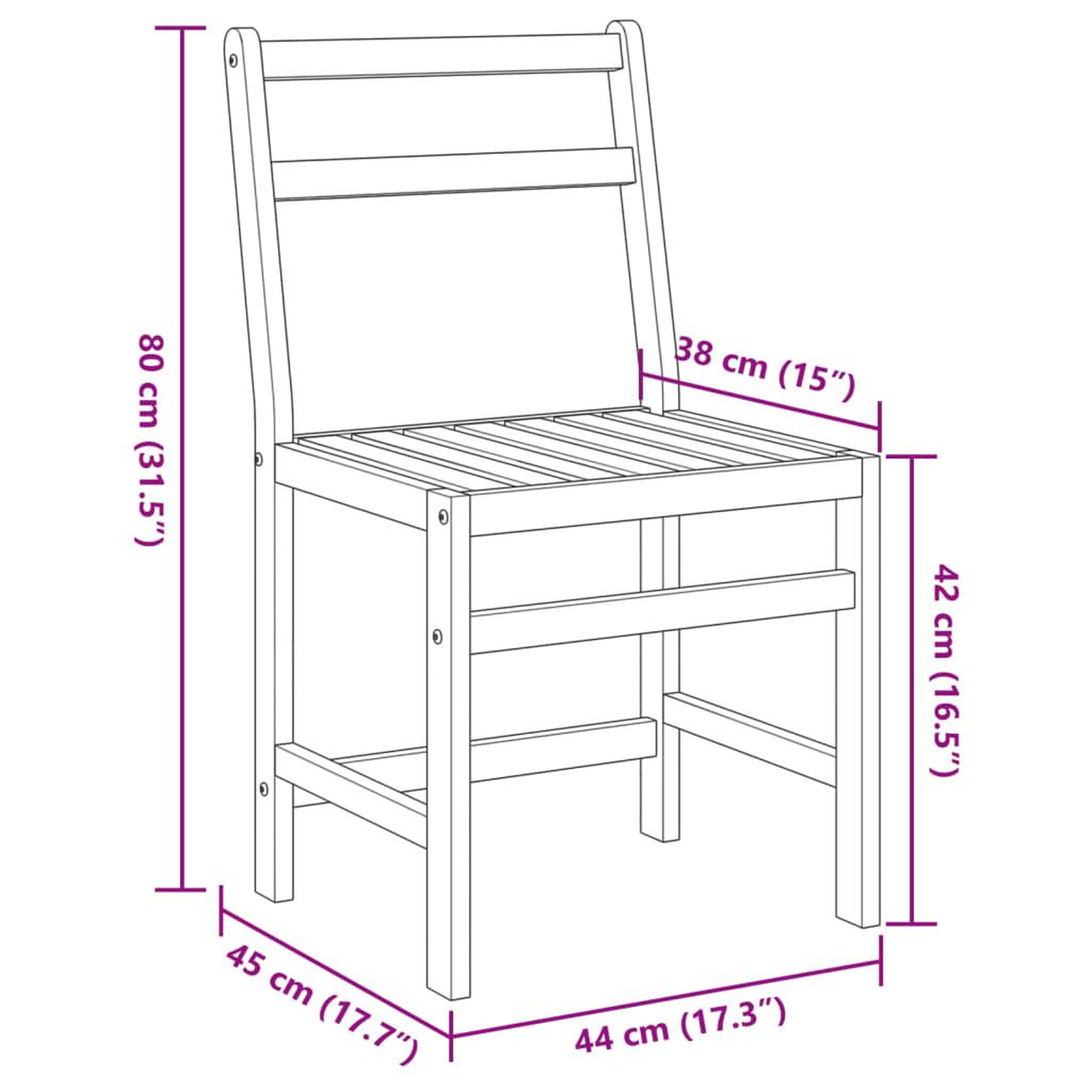 Voir la diapositive 6 : VIDAXL Ensemble de balcon 3 pcs bois d'acacia solide