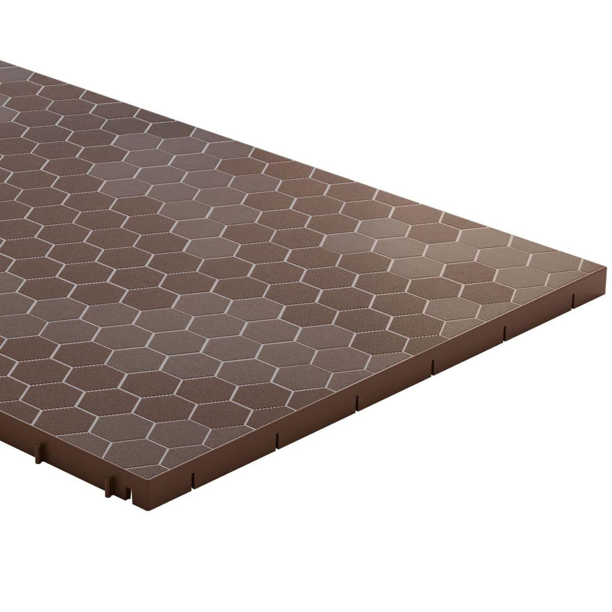 ART PLAST Dalle de sol Clipsable Marron Taupe 116 x 76 x 3 cm  Polypropylène Revêtement de Sol Modulable Intérieur / Extérieur Art Plast