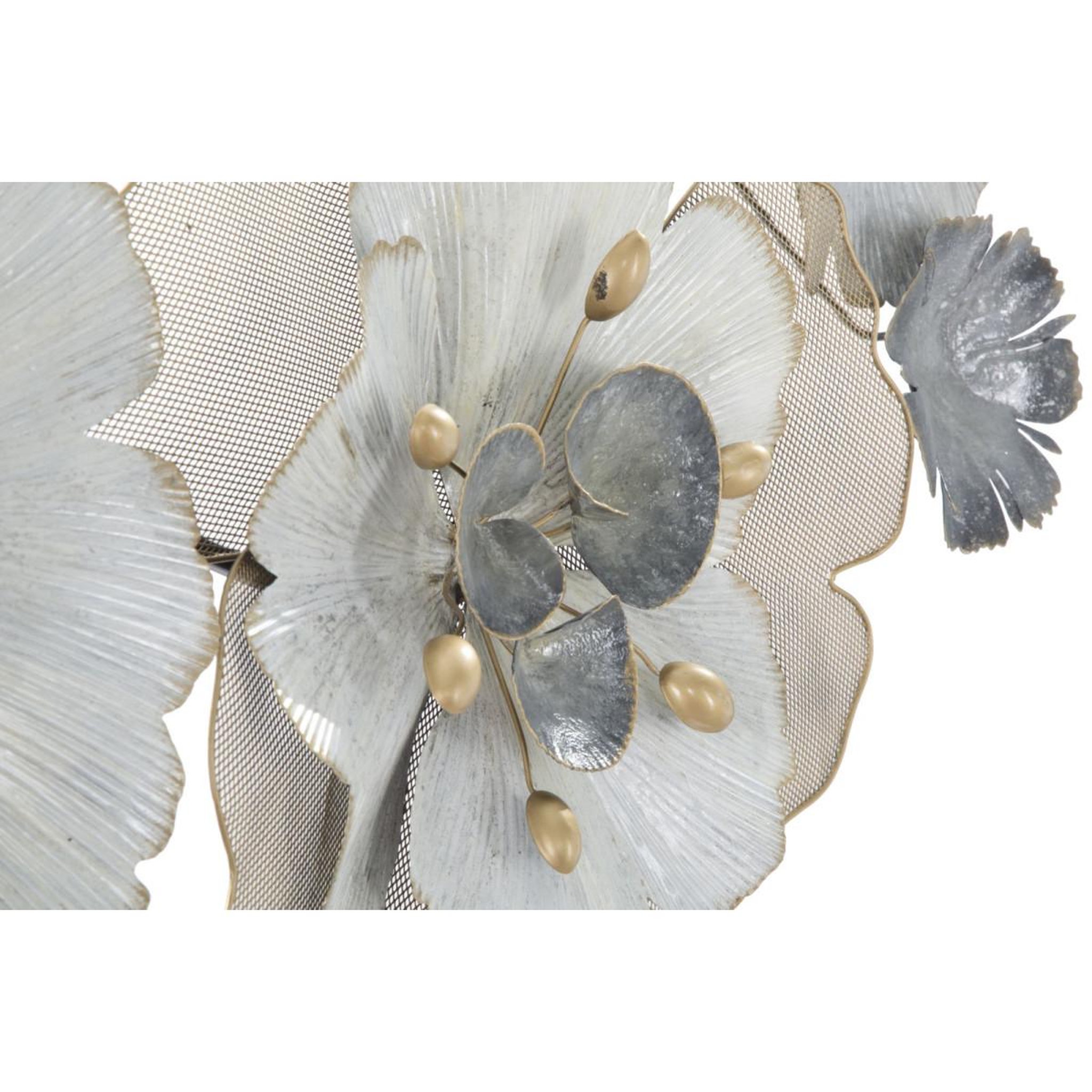 Voir la diapositive 2 : Paris Prix Décoration murale en métal  flowery  119cm multicolore