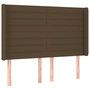 Voir la diapositive 3 : VIDAXL Tete de lit a LED Marron fonce 147x16x118/128 cm Tissu