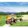 Voir la diapositive 2 : PLAYMOBIL Oeuf Enfant avec tracteur et remorque