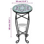 Voir la diapositive 6 : VIDAXL Table d'appoint Mosaïque Vert et blanc