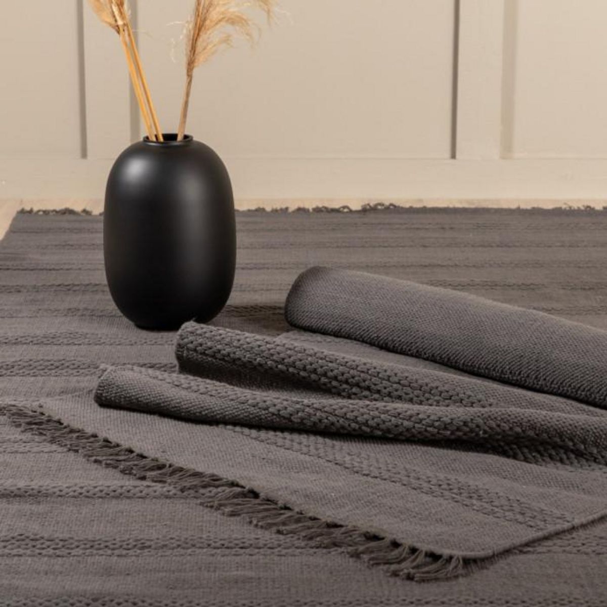 Paris Prix Tapis Déco  Nico  80x250cm Gris