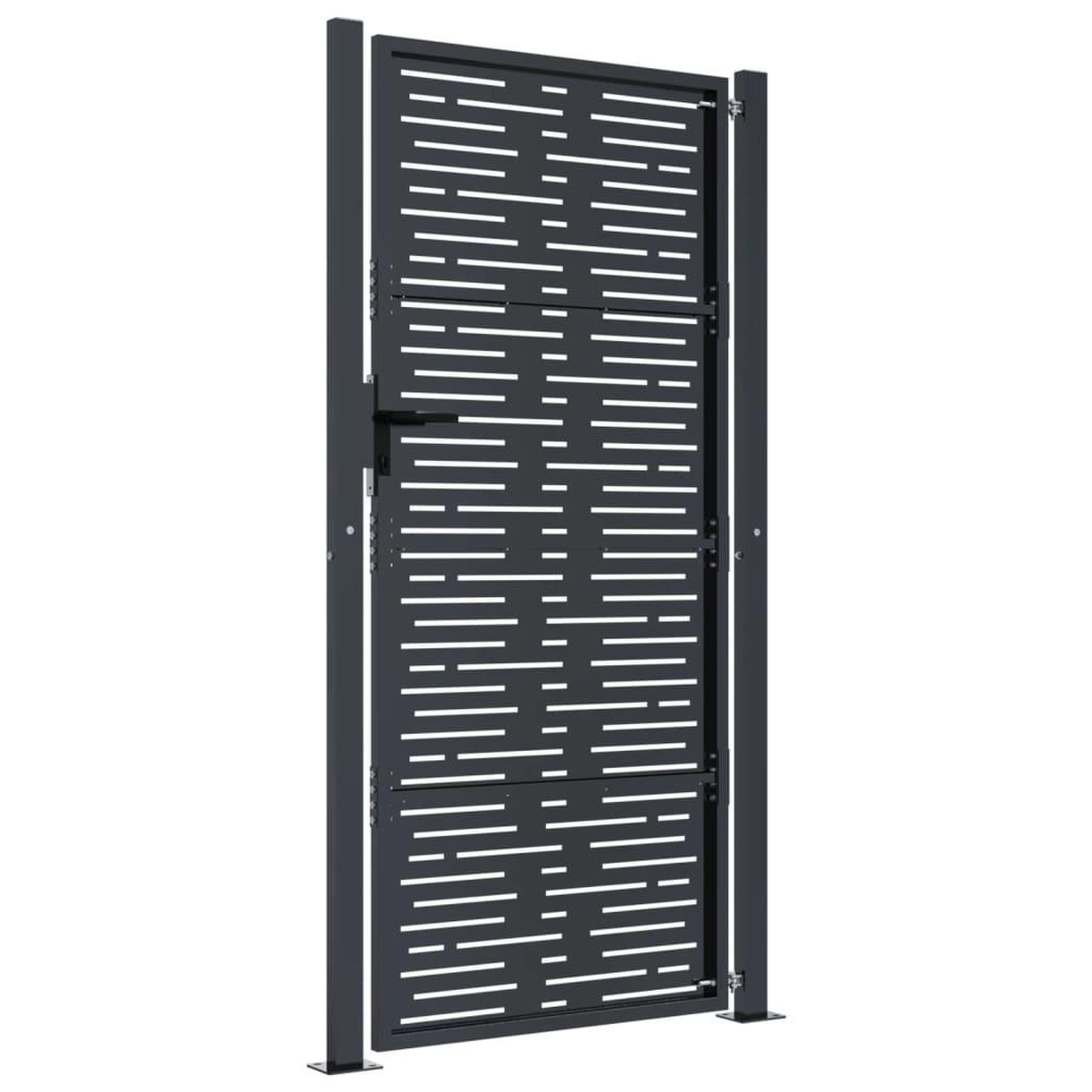 Voir la diapositive 5 : VIDAXL Portail de jardin anthracite 105x180 cm conception de carre