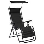 VIDAXL Chaise pliable de terrasse Textilene Noir