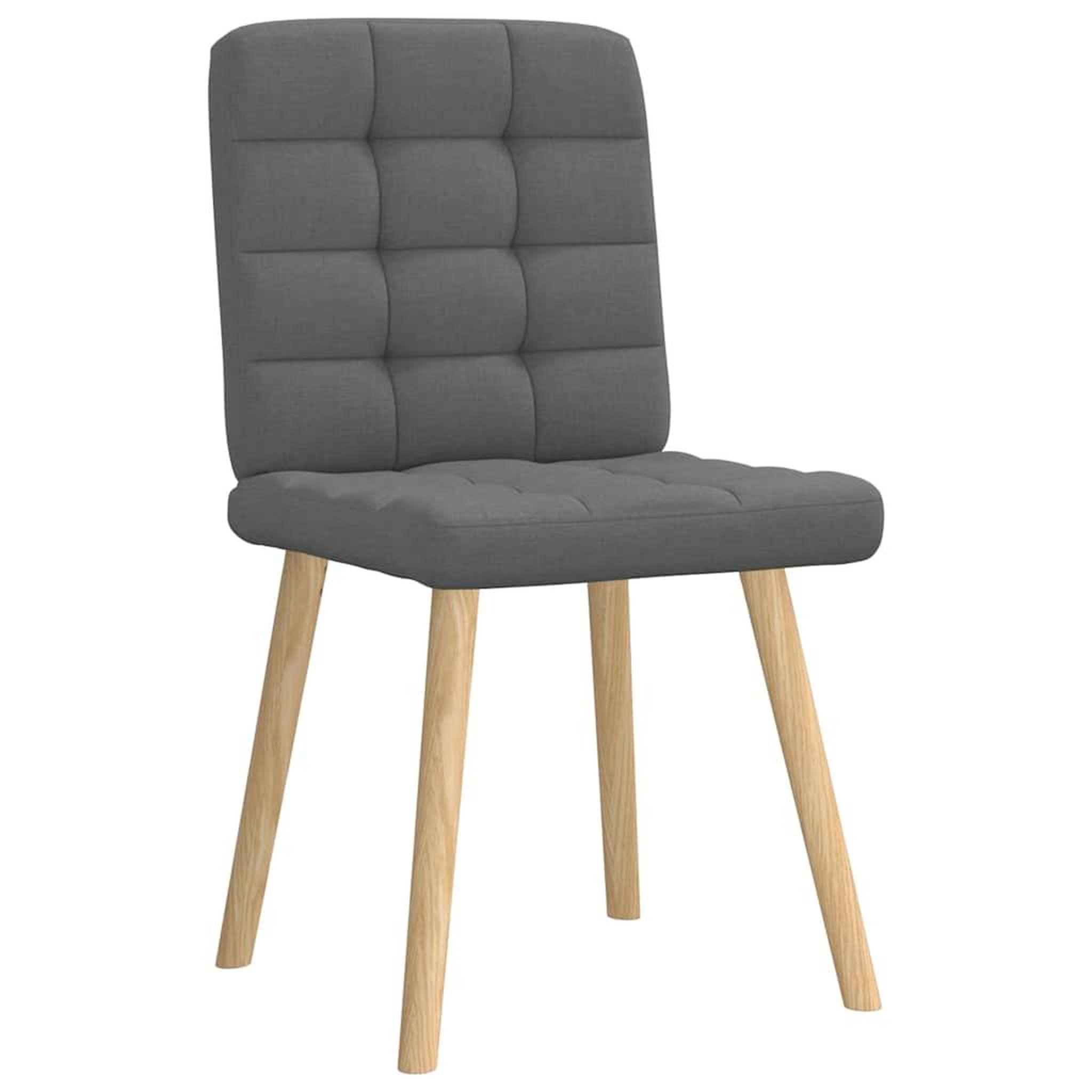 Voir la diapositive 3 : VIDAXL Chaises a manger lot de 4 gris fonce tissu