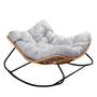Voir la diapositive 1 : CONCEPT USINE Fauteuil à bascule en résine tressée coussin gris CANGGU
