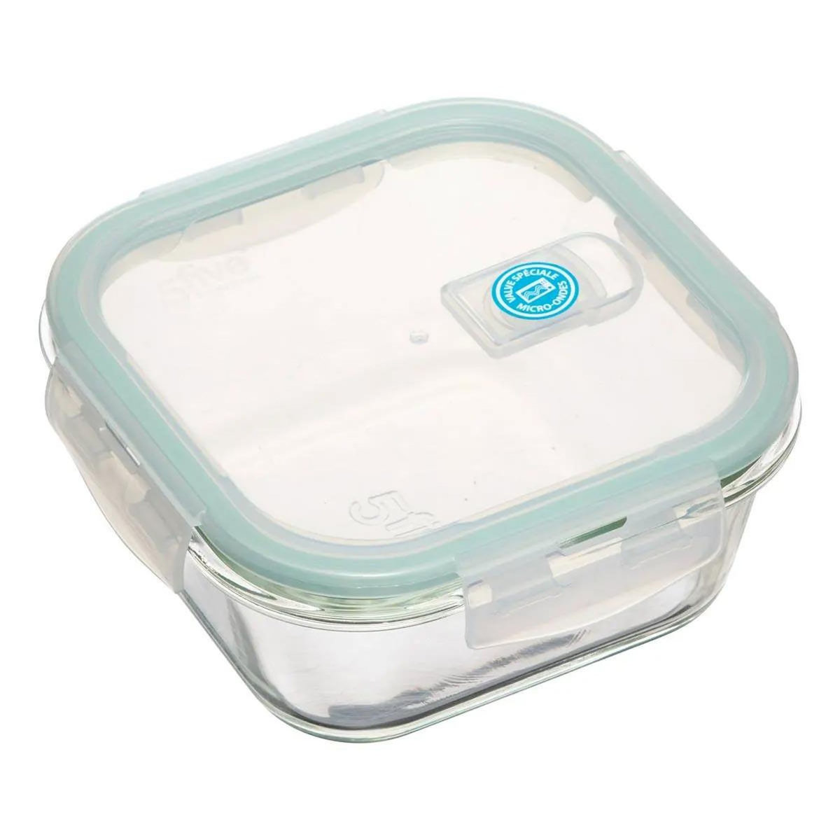FIVE Boîte de Conservation Carrée  Clipeat  800ml Bleu