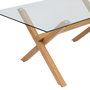 Voir la diapositive 2 : ATMOSPHERA Table à Manger en Verre  Jorel  180cm Transparent & Naturel