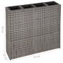 Voir la diapositive 6 : VIDAXL Lit sureleve de jardin avec 4 pots Resine tressee Gris