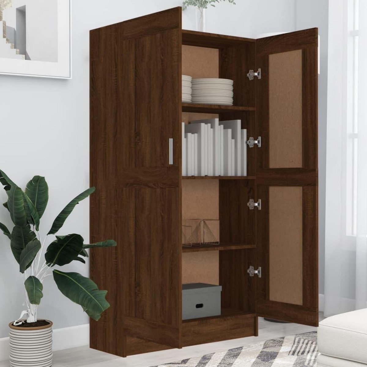 VIDAXL Bibliotheque Chene marron 82,5x30,5x150 cm Bois d'ingenierie