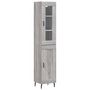 Voir la diapositive 2 : VIDAXL Buffet haut Sonoma gris 34,5x34x180 cm Bois d'ingenierie