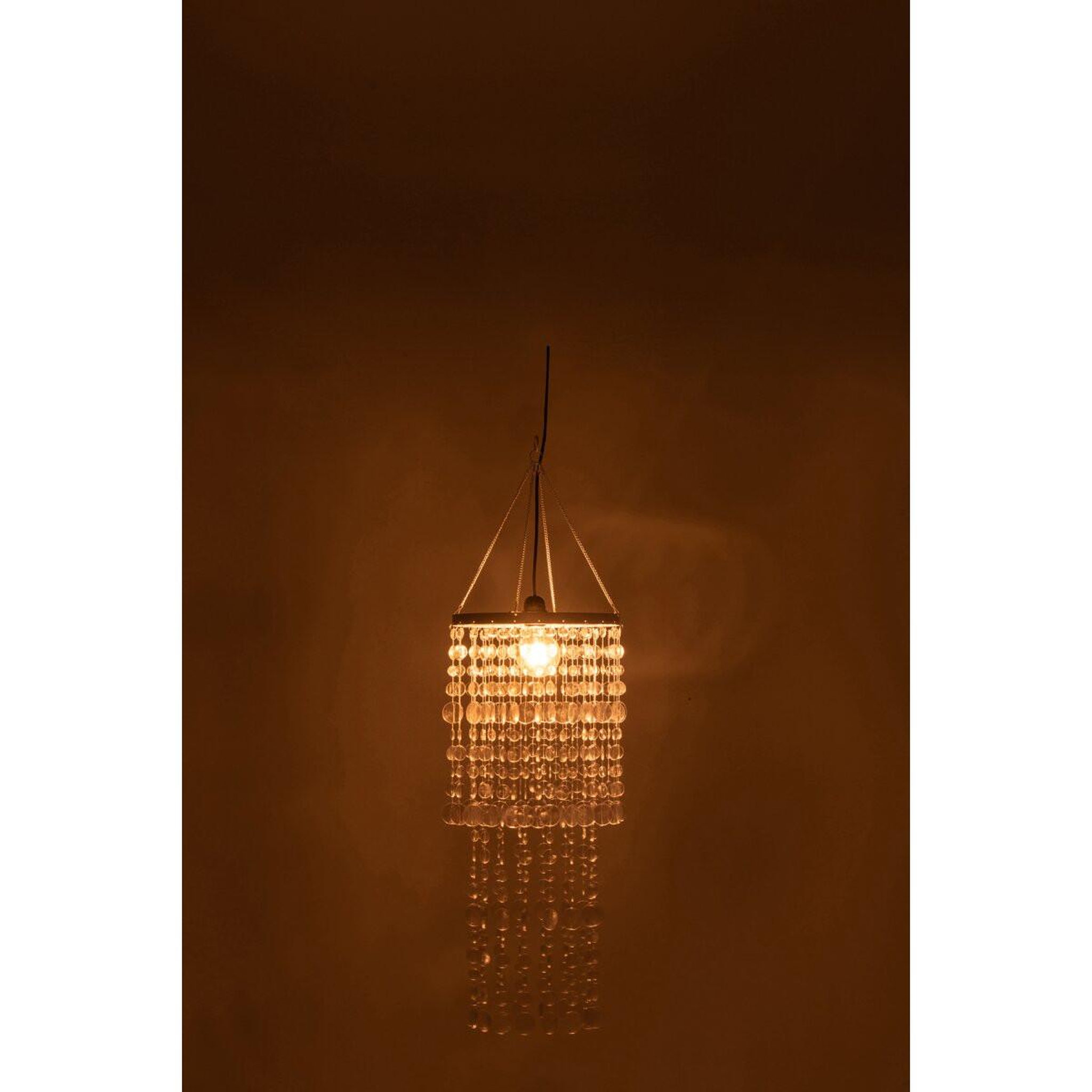 Voir la diapositive 3 : J-LINE Abat-jour suspension perles  tycho  70cm transparent