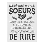 Paris Prix Pancarte Murale Déco  Sœurs  61cm Blanc