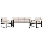 Paris Prix Salon de Jardin 5 Places  Catania  179cm Noir