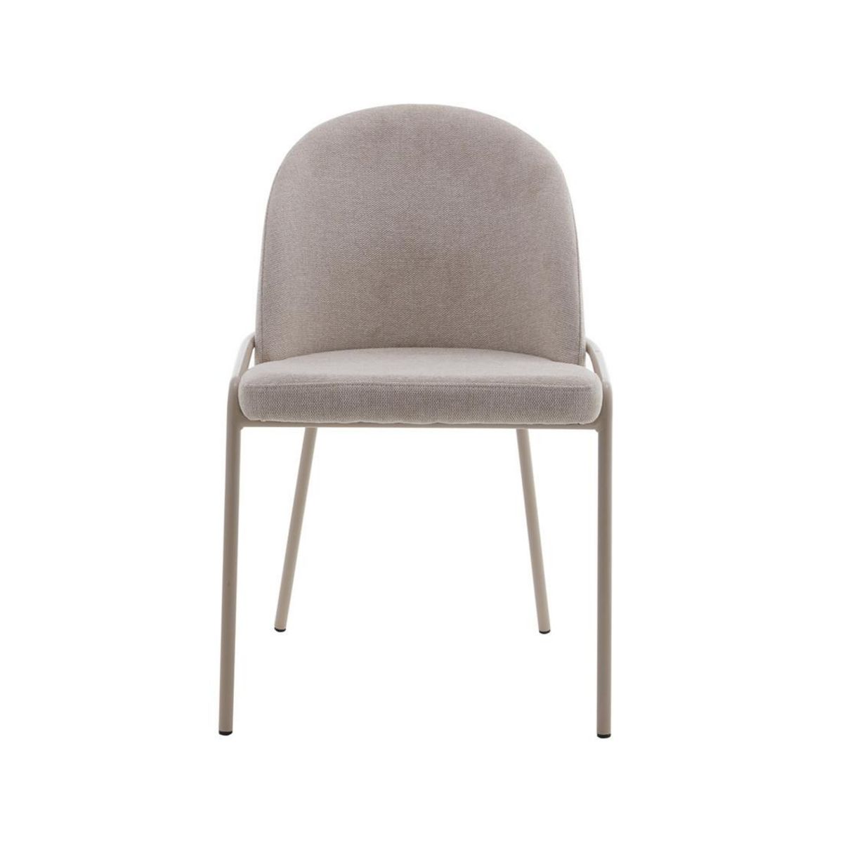 LISA DESIGN Imelda - lot de 4 chaises - en tissu - beige