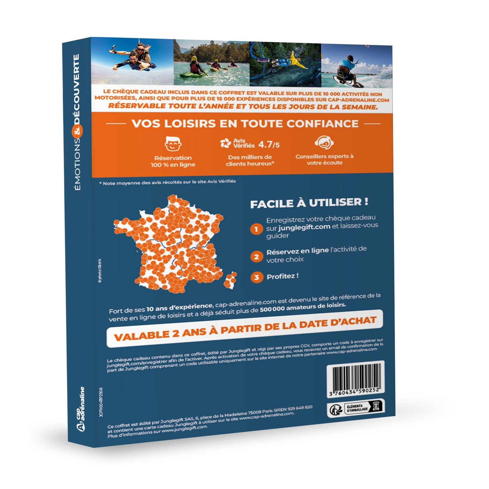 Voir la diapositive 3 : CAPADRENALINE Coffret cadeau CapAdrénaline - Émotions & SENSATIONS