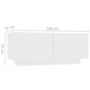 Voir la diapositive 6 : VIDAXL Meuble TV avec lumieres LED Blanc 300x35x40 cm
