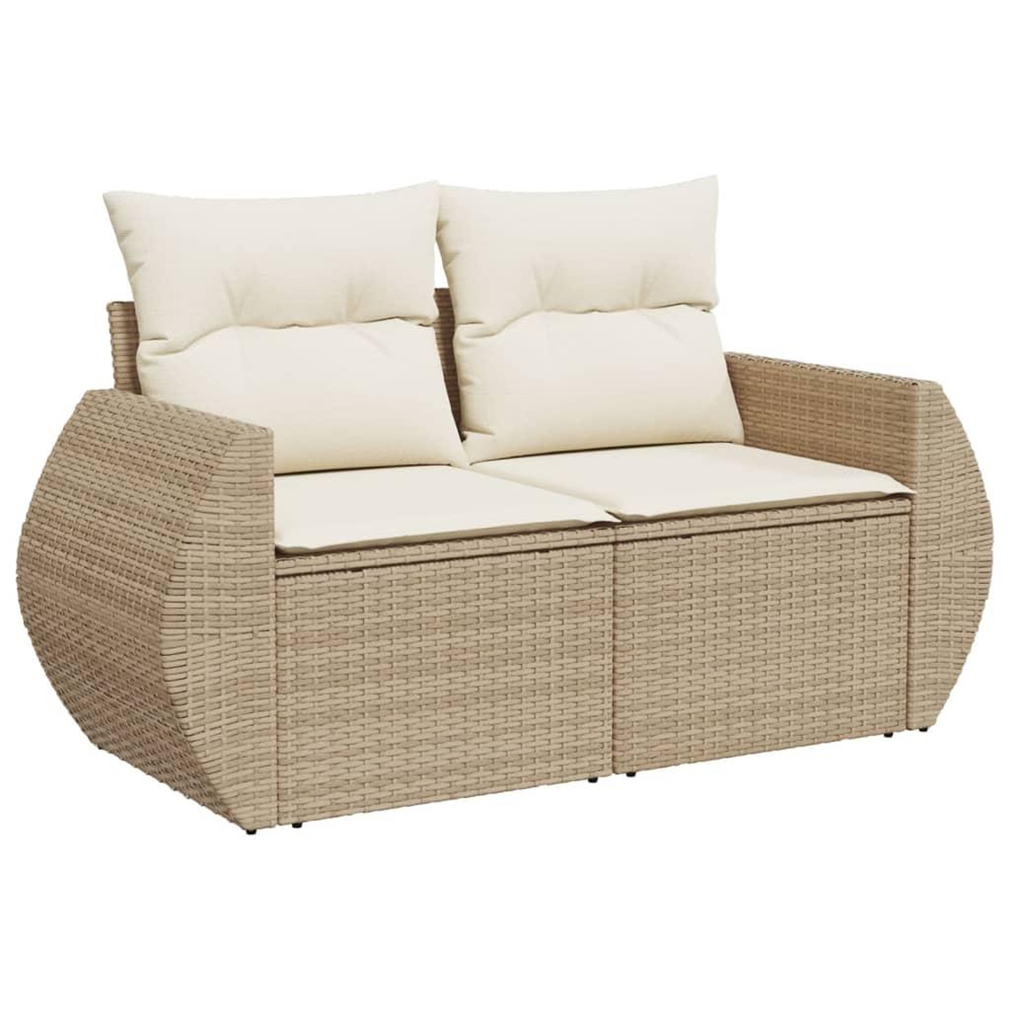 Voir la diapositive 5 : VIDAXL Salon de jardin avec coussins 10 pcs beige resine tressee
