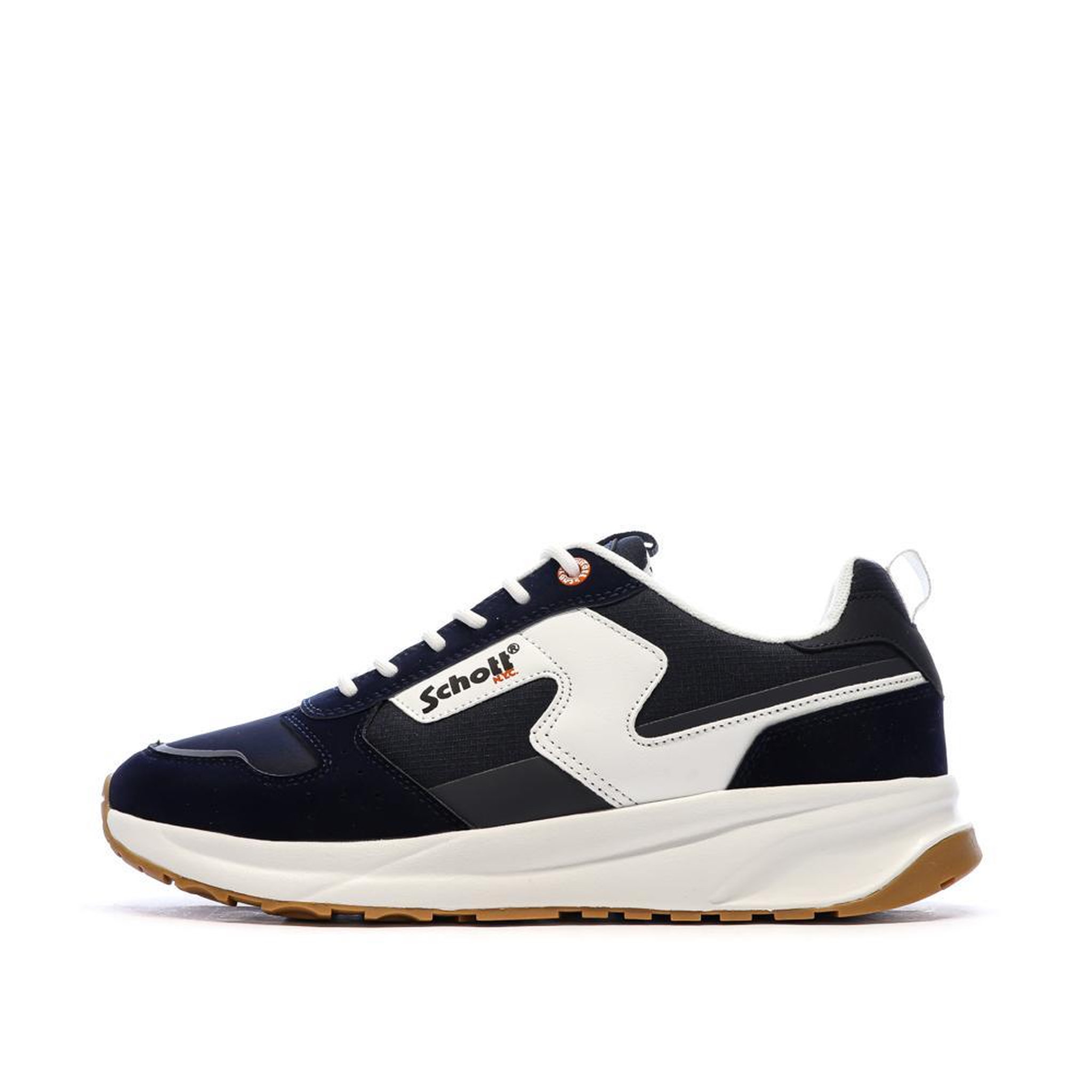 Schott Baskets Marine Homme Schott Maki. Coloris disponibles : Bleu