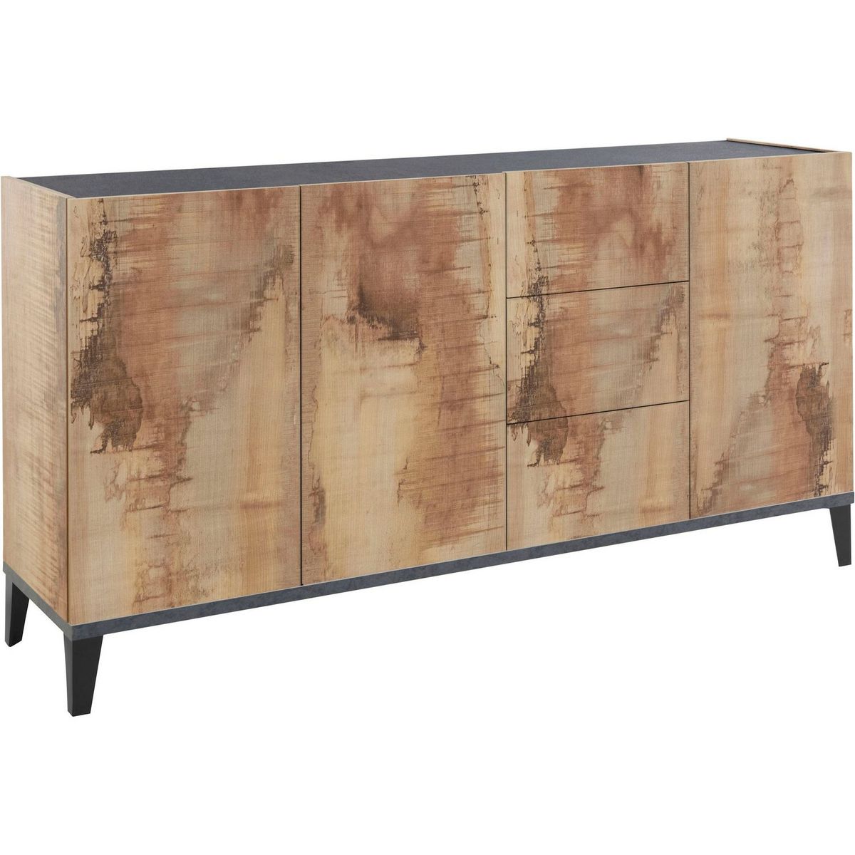 Buffet moderne 3 portes 3 tiroirs L160cm BARI