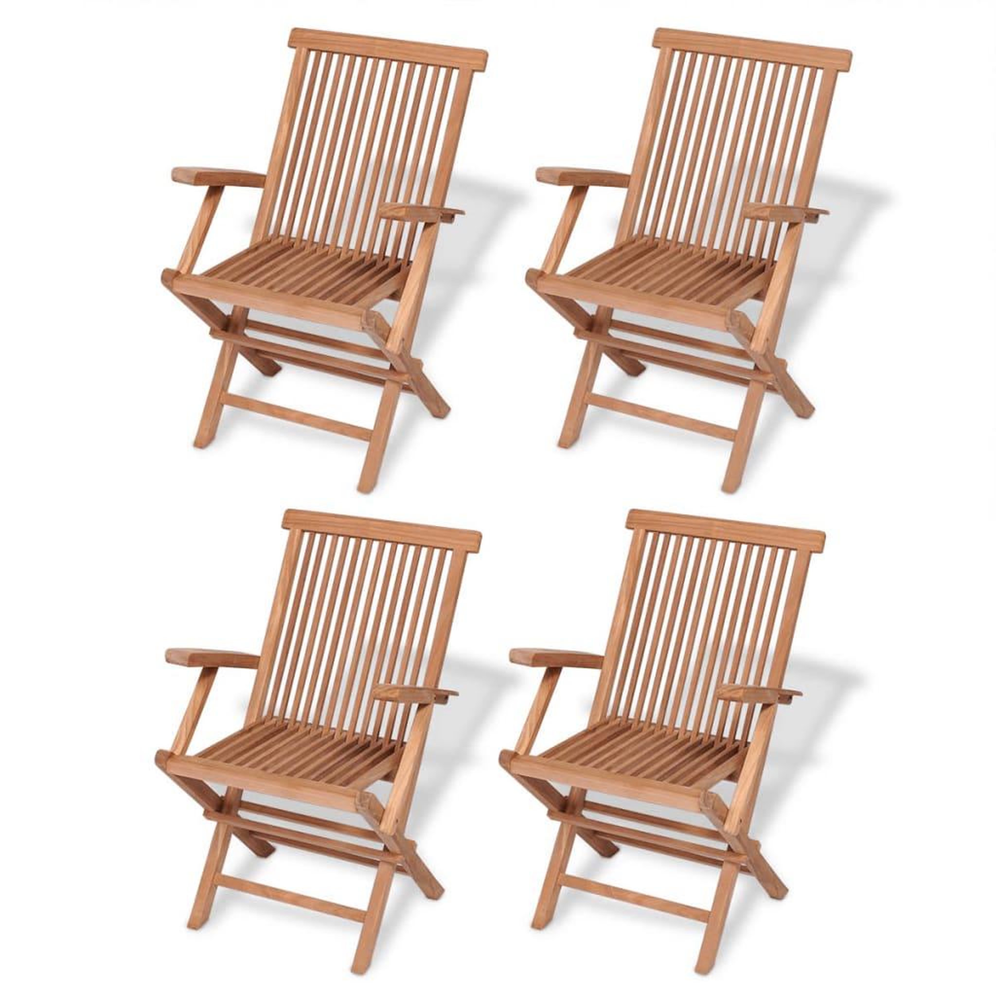 Voir la diapositive 3 : VIDAXL Ensemble a manger de jardin 5 pcs bois de teck massif