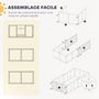 Voir la diapositive 6 : PAWHUT Parc de mise bas pour chien - caisse de mise bas pour chien - hauteur porte réglable - bois pin MDF blanc