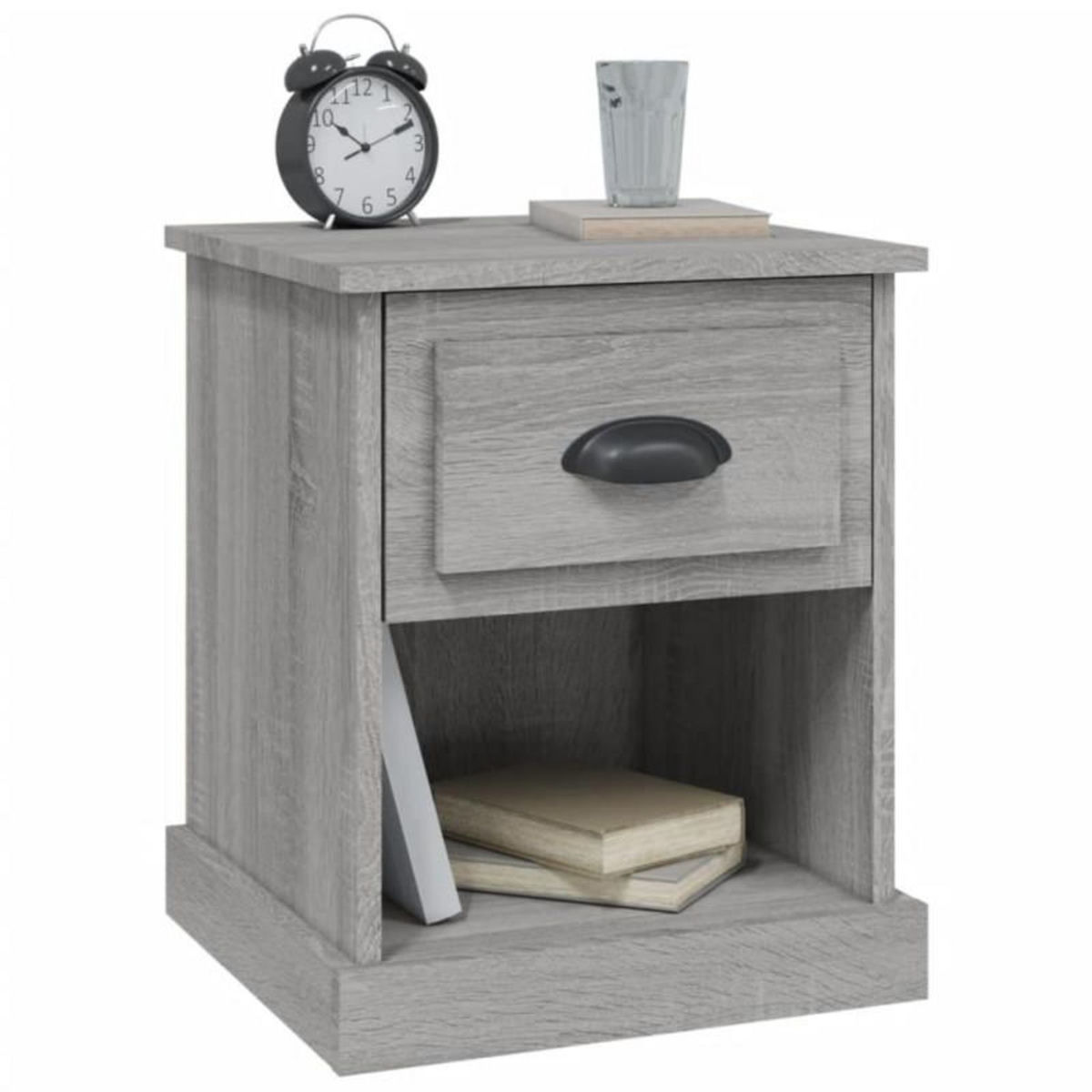VIDAXL Table de chevet sonoma gris 39x39x47,5 cm bois d ingénierie