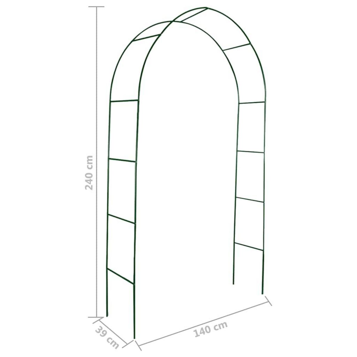 VIDAXL Arche de jardin 2 pcs pour plantes grimpantes