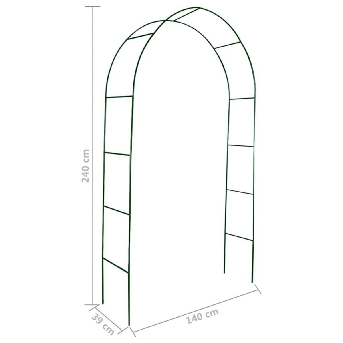 VIDAXL Arche de jardin 2 pcs pour plantes grimpantes