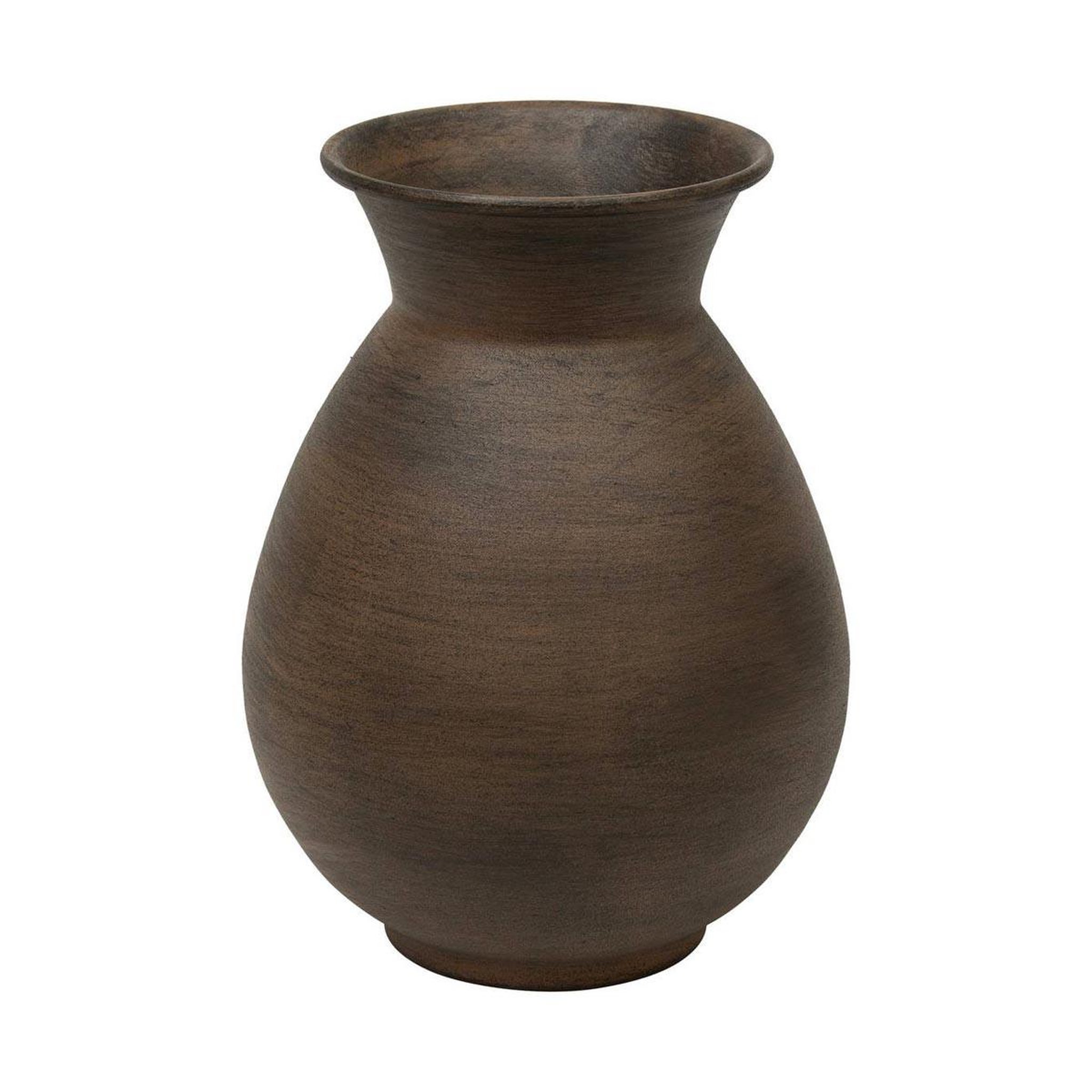 ATMOSPHERA Vase effet ancien en métal  wonj  20cm marron